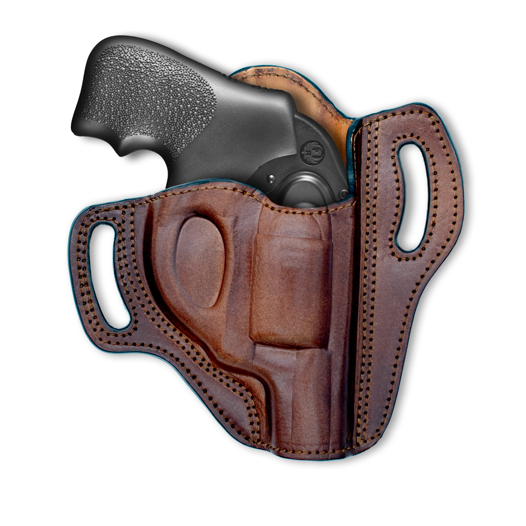  Cardini Leather - OWB Leather Holster for S&W J Frame, for  Ruger LCR and SP101, and Other 38 Special Snub Nose Revolvers up to 2.25  Barrel (Black, 642 (Left Hand
